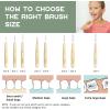 Isshah Bamboo Interdental Brushes, Between Teeth Cleaner Deep Clean Brush, 40 Count, Size 5, Large Gaps(1 Count (Pack of 40))