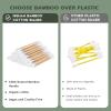 Bamboo Cotton Swabs – 1000 Count – Pointed & Spiral Heads- 100% Biodegradable Cotton Buds | Natural & Sustainable Makeup Remover | Organic Cotton Heads | FSC Certified and PETA Approved.(2000 Count (Pack of 1))