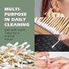Bamboo Cotton Swabs – 1000 Count – Pointed & Spiral Heads- 100% Biodegradable Cotton Buds | Natural & Sustainable Makeup Remover | Organic Cotton Heads | FSC Certified and PETA Approved.(2000 Count (Pack of 1))