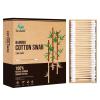 Bamboo Cotton Swabs – 1000 Count – Pointed & Spiral Heads- 100% Biodegradable Cotton Buds | Natural & Sustainable Makeup Remover | Organic Cotton Heads | FSC Certified and PETA Approved.(Pointed & Spiral 1000 Count)
