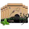 Plant Based Dental Floss Picks (300 Count) – Freshlock EcoPouch, Plant Based, Vegan, Eco Friendly, Sustainable Dental Flossers – Twin Floss (Charcoal)