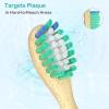 Bamboo Replacement Toothbrush Heads – FSC Certified and PETA Approved, 4 Count (Fits Most Philips Electric Toothbrushes)