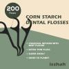 Natural Dental Floss Picks – 200 Count – PETA Approved, BPA Free, Vegan, Sustainable, Eco Friendly, Natural Dental Flossers by Isshah (Mint)(Charcoal)